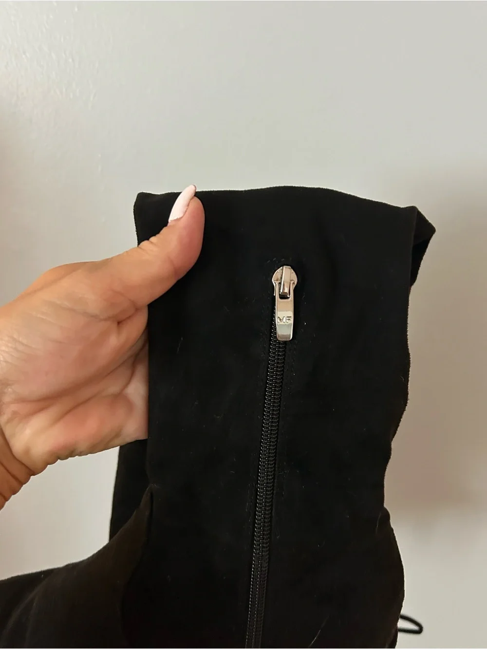 Marc Fisher Humor 2 over the knee, rounded toe, and rear tie detail size 8